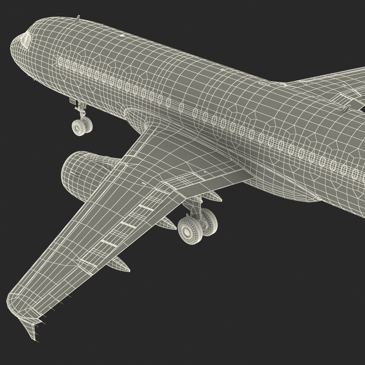 3D Airbus A320 Lufthansa Rigged model