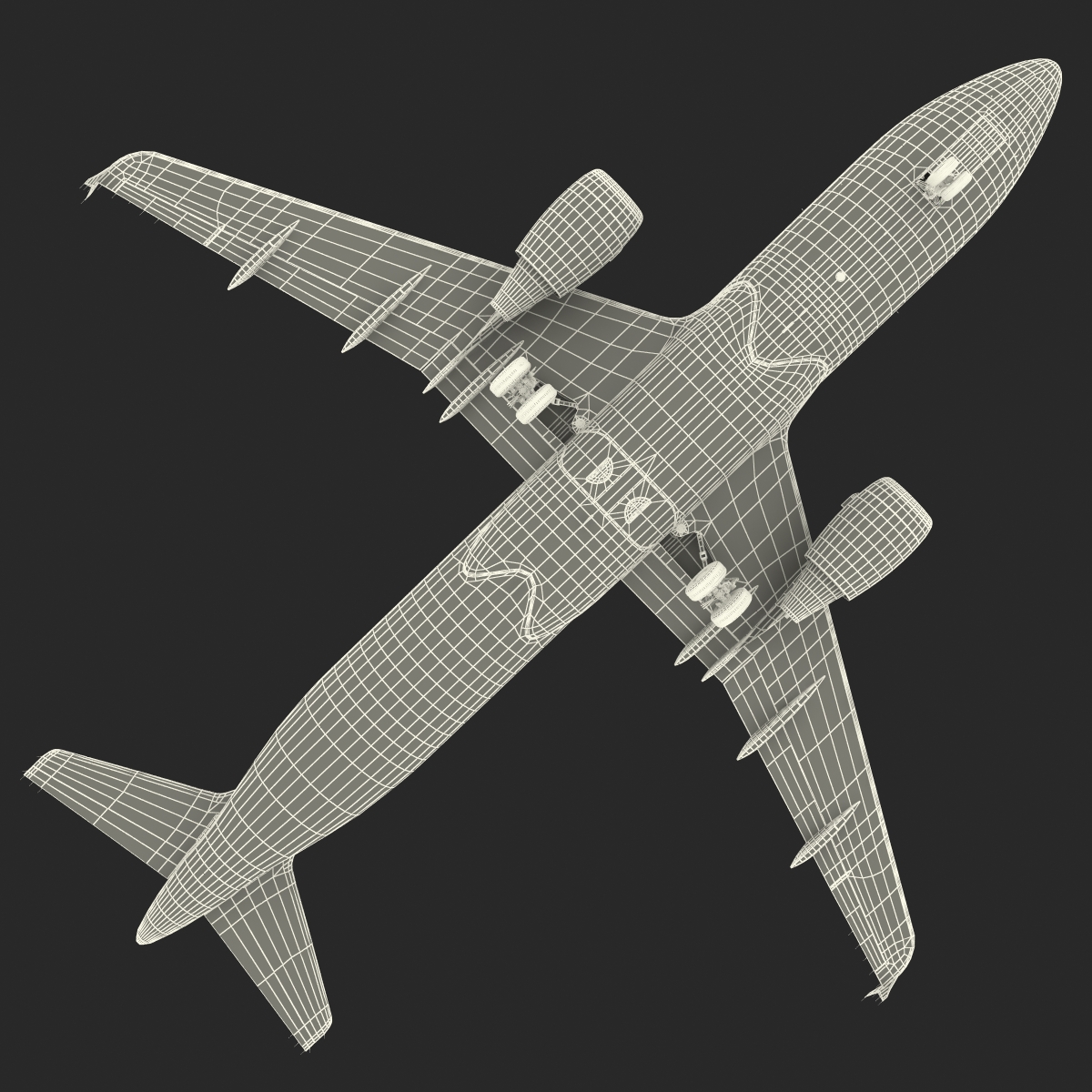 3D Airbus A320 Lufthansa Rigged model