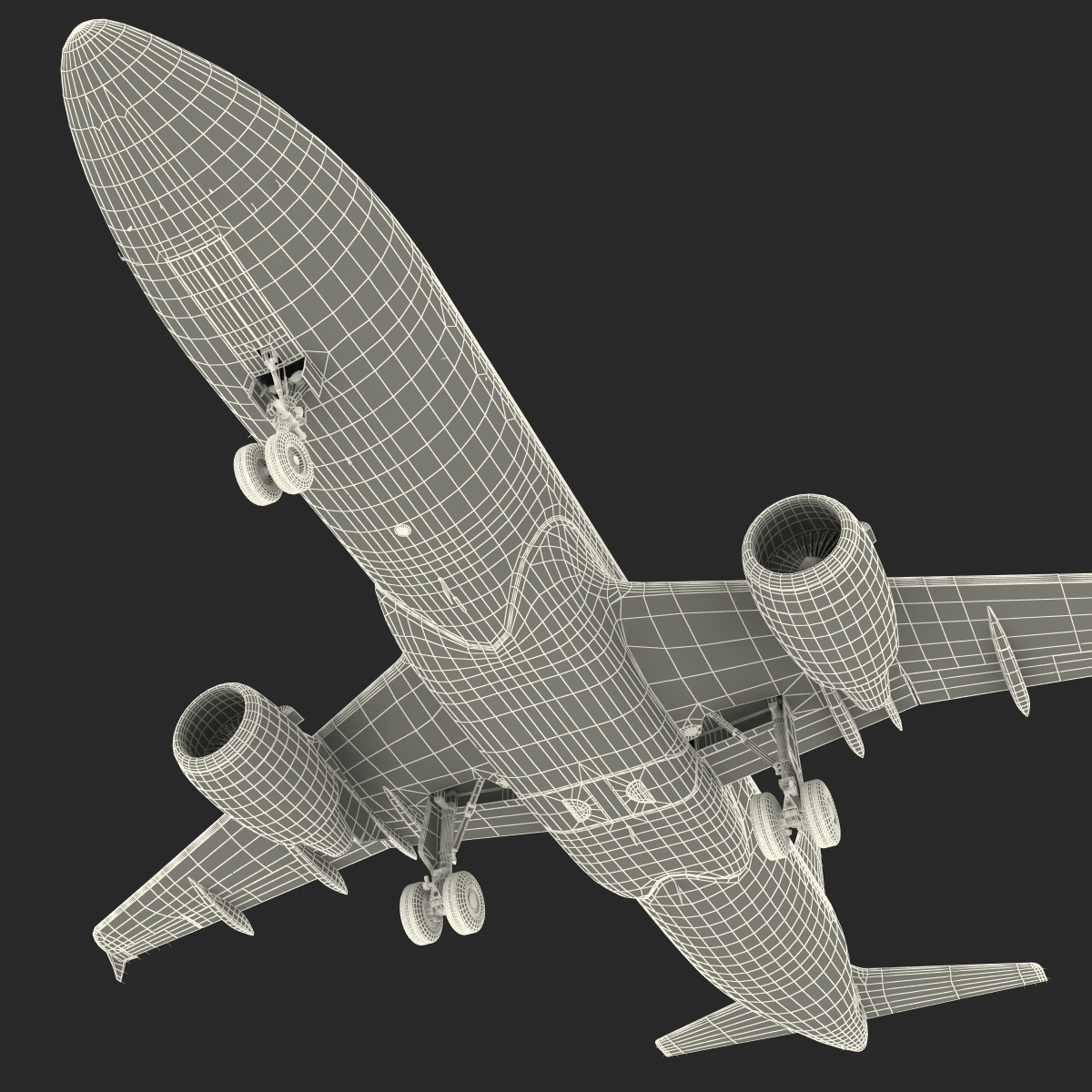 3D Airbus A320 Lufthansa Rigged model