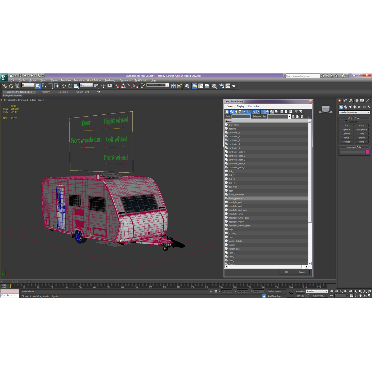 Hobby Caravan Ontour Rigged 3D