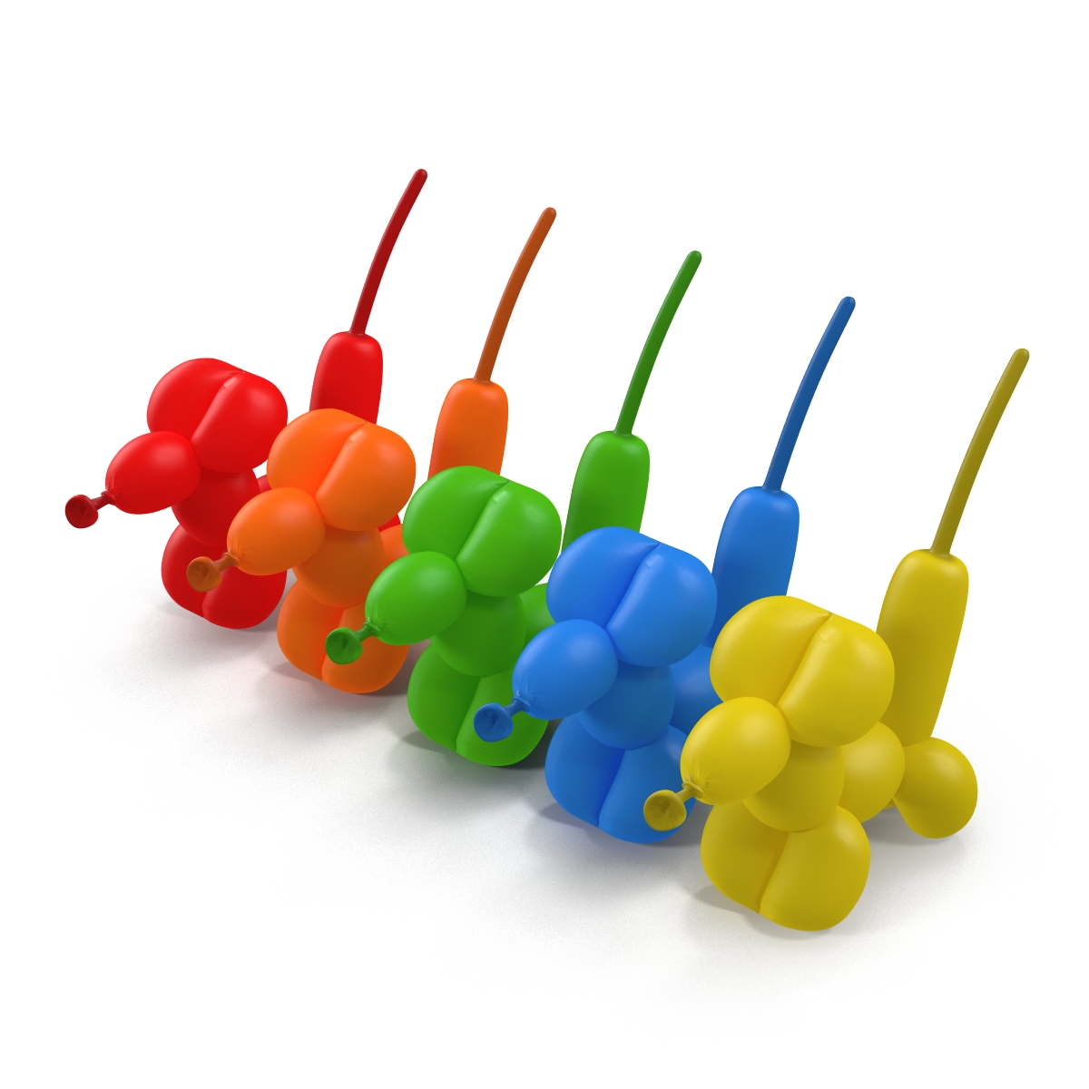 3D Balloon Mouses Set model