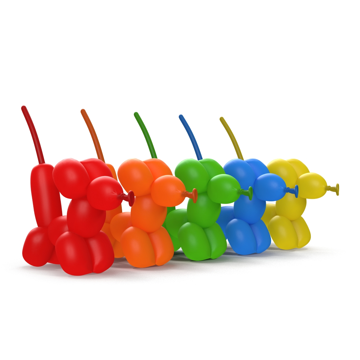 3D Balloon Mouses Set model