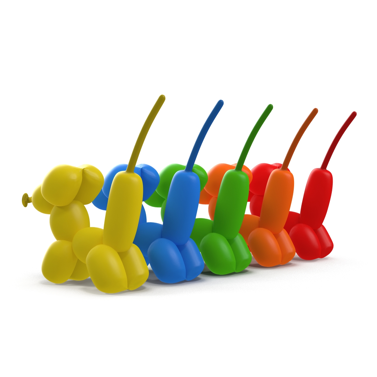 3D Balloon Mouses Set model