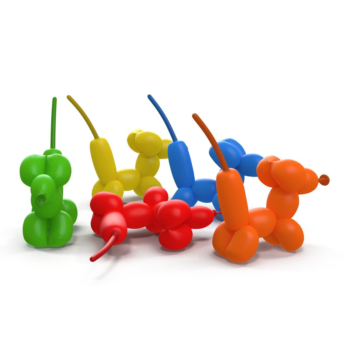 3D Balloon Mouses Set model