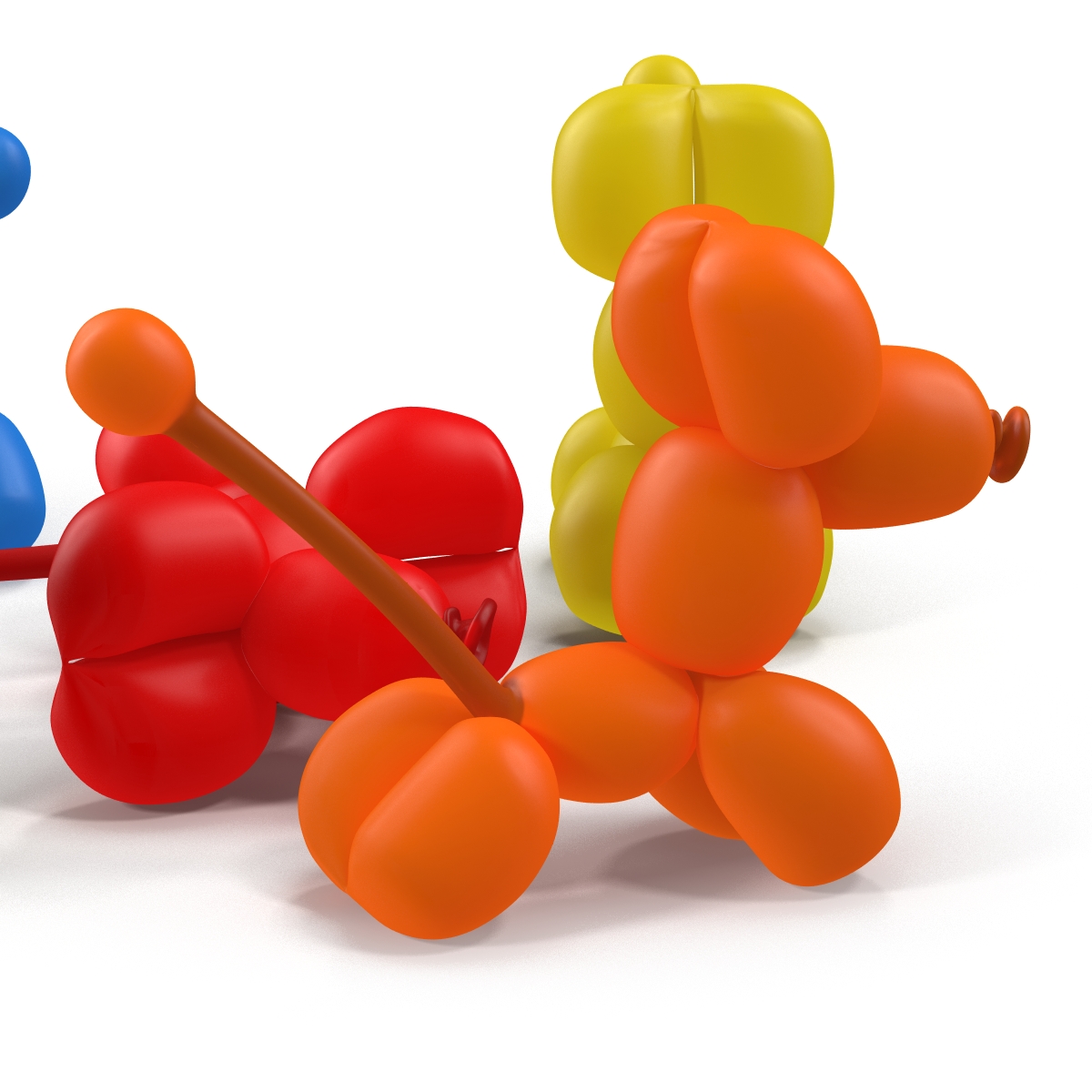 Balloon Poodles Set 3D model