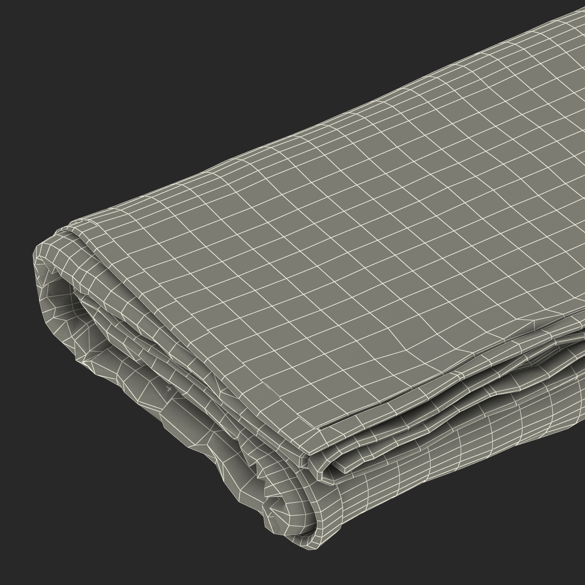 Beach Towel 3 Green 3D model