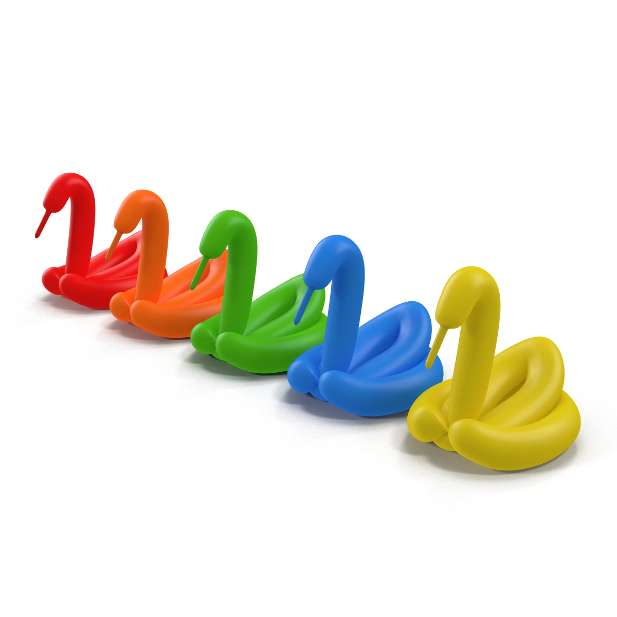 Balloon Swans Set 3D