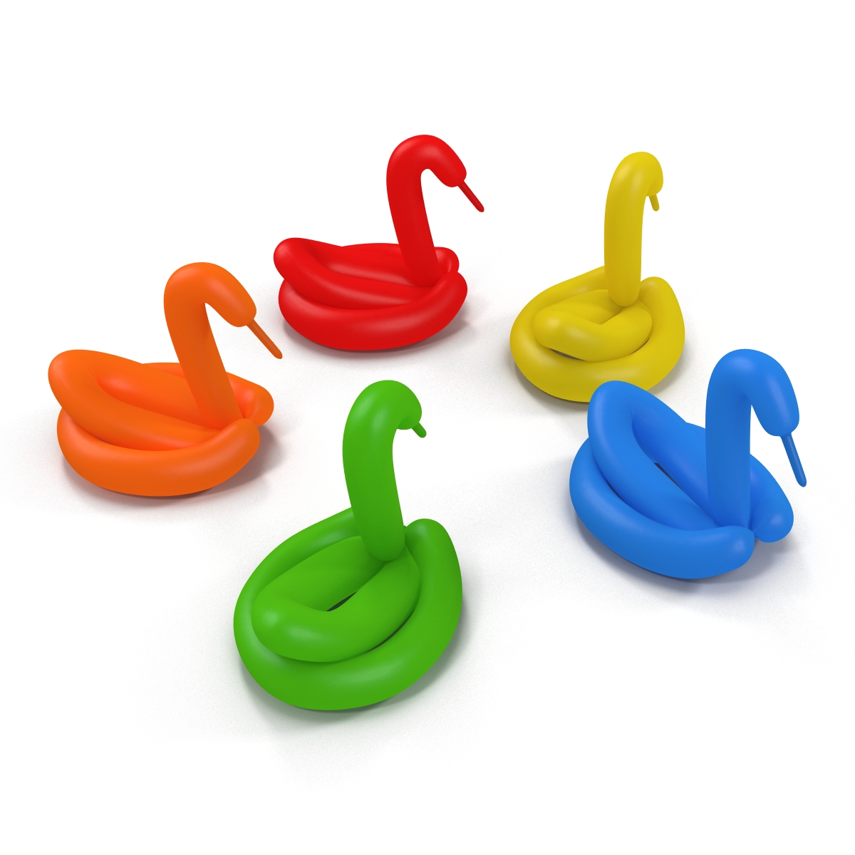 Balloon Swans Set 3D