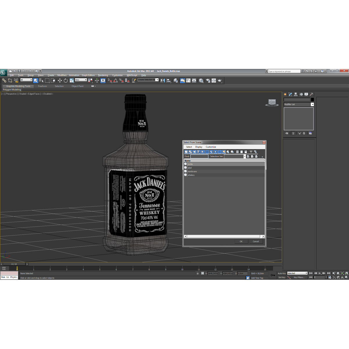 Jack Daniels Bottle 3D model