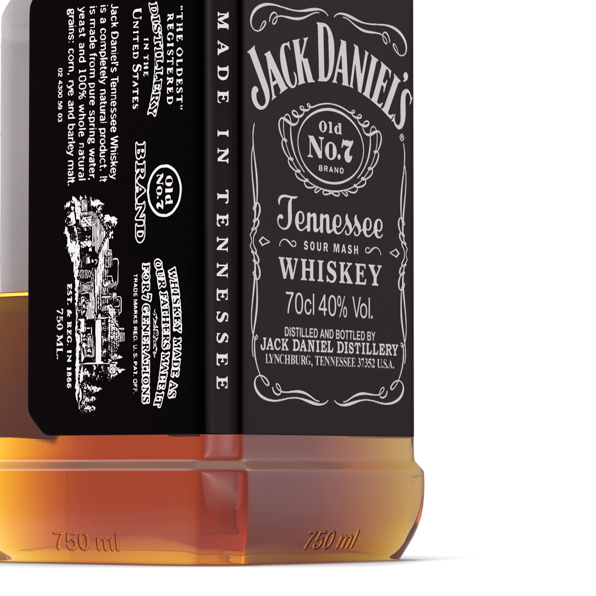 Jack Daniels Bottle Half Full 3D model