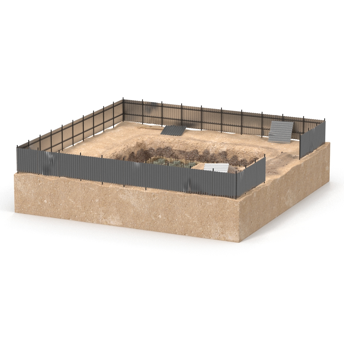 3D Construction Pit 5 model