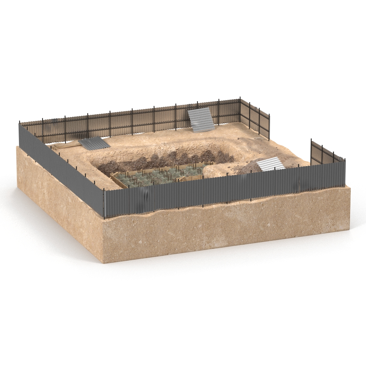 3D Construction Pit 5 model