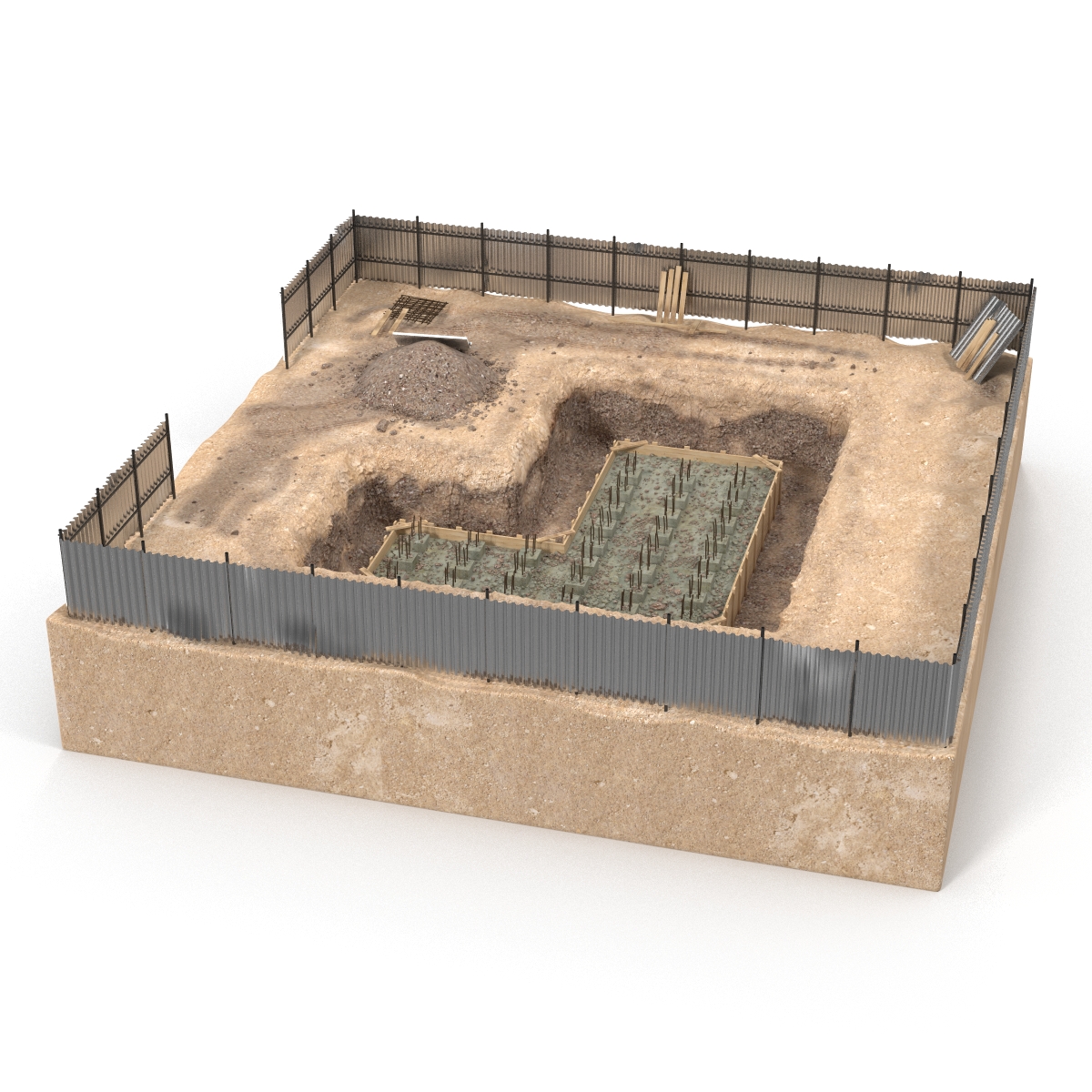 3D Construction Pit 5 model