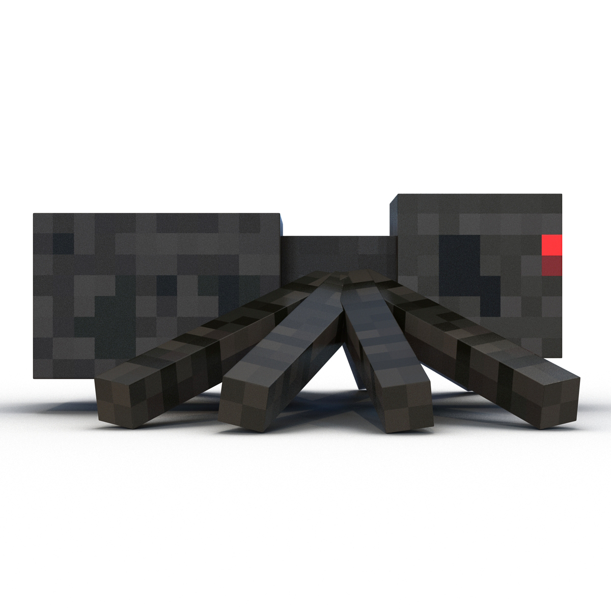 3D Minecraft Spider Rigged model