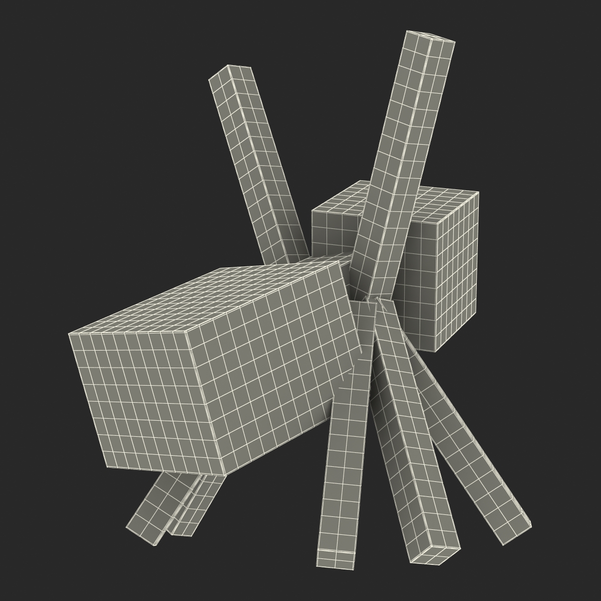 3D Minecraft Spider Rigged model