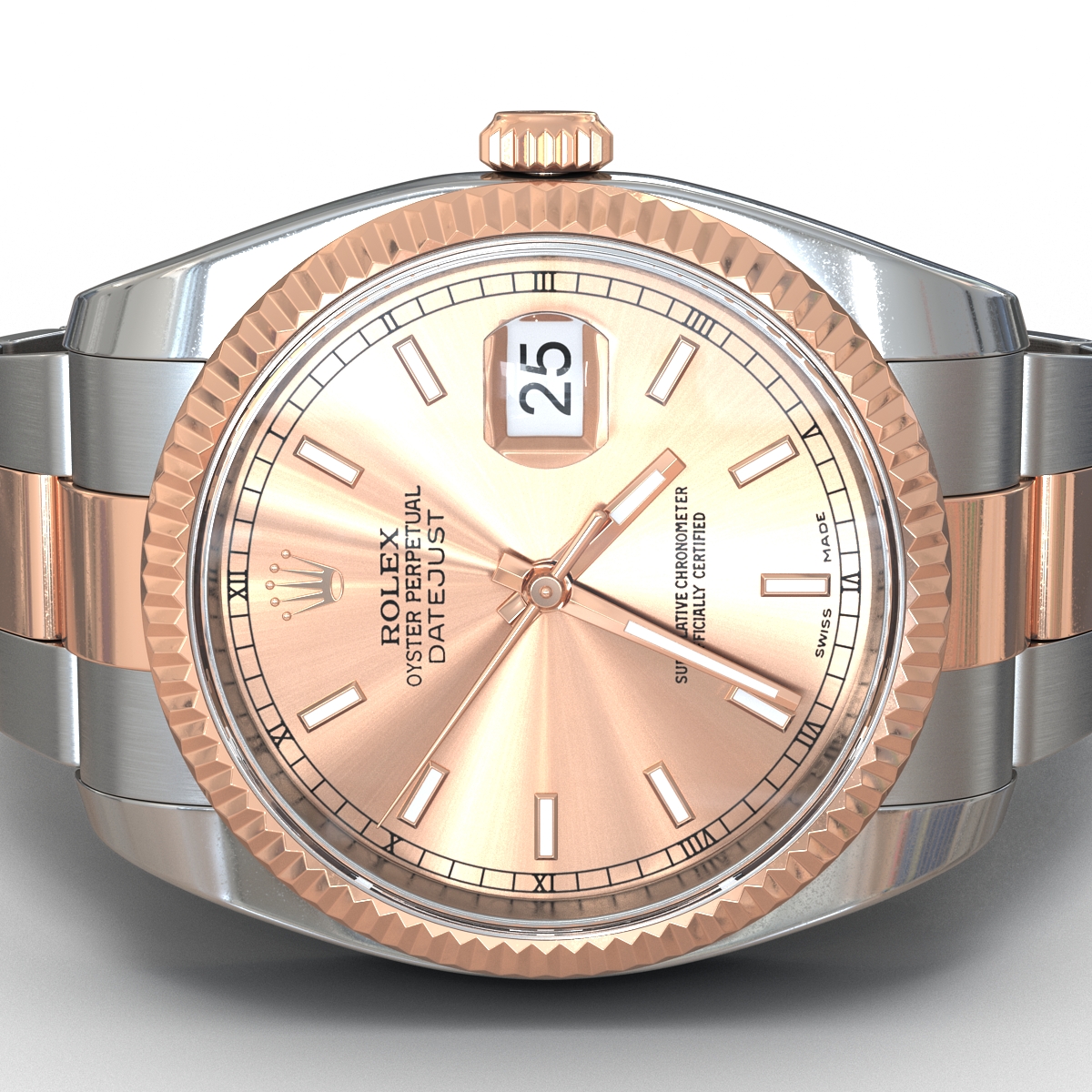 Rolex Datejust Everose Gold 36mm 3D