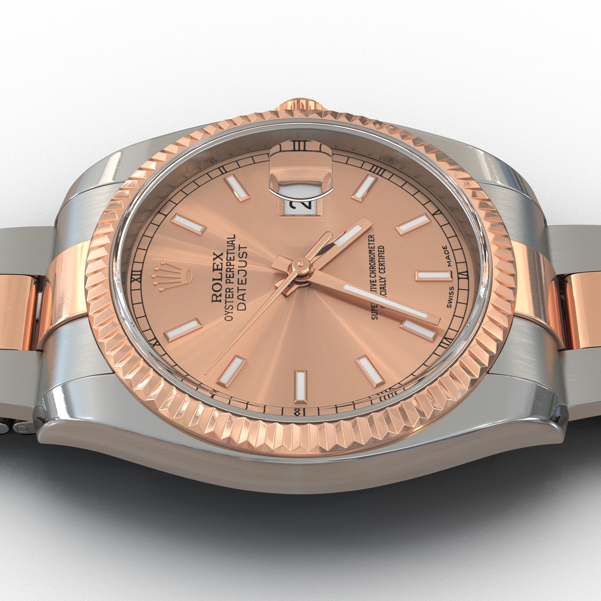 Rolex Datejust Everose Gold 36mm 2 3D model