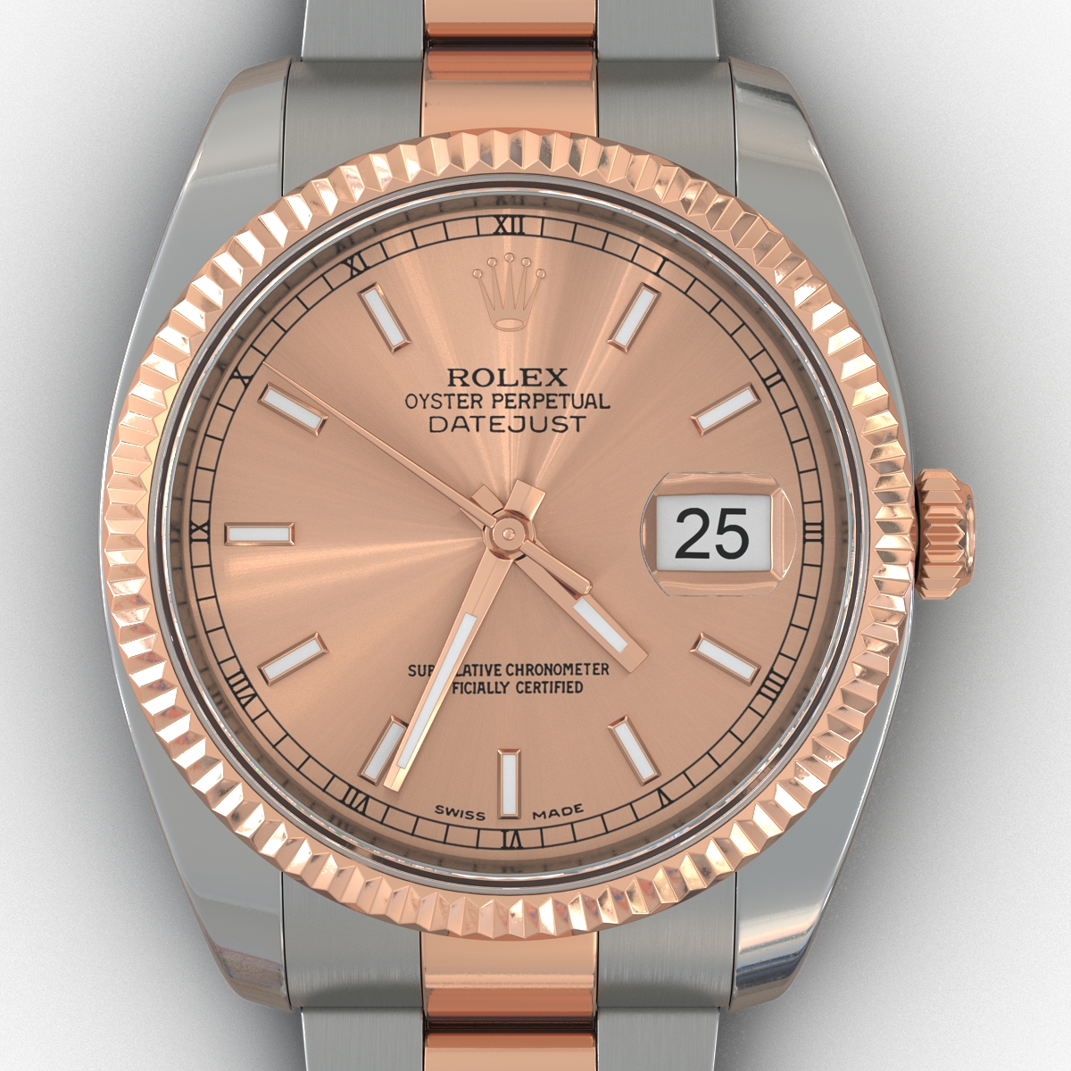 Rolex Datejust Everose Gold 36mm 2 3D model