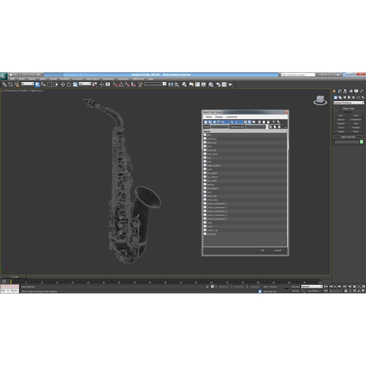 3D model Black Saxophone