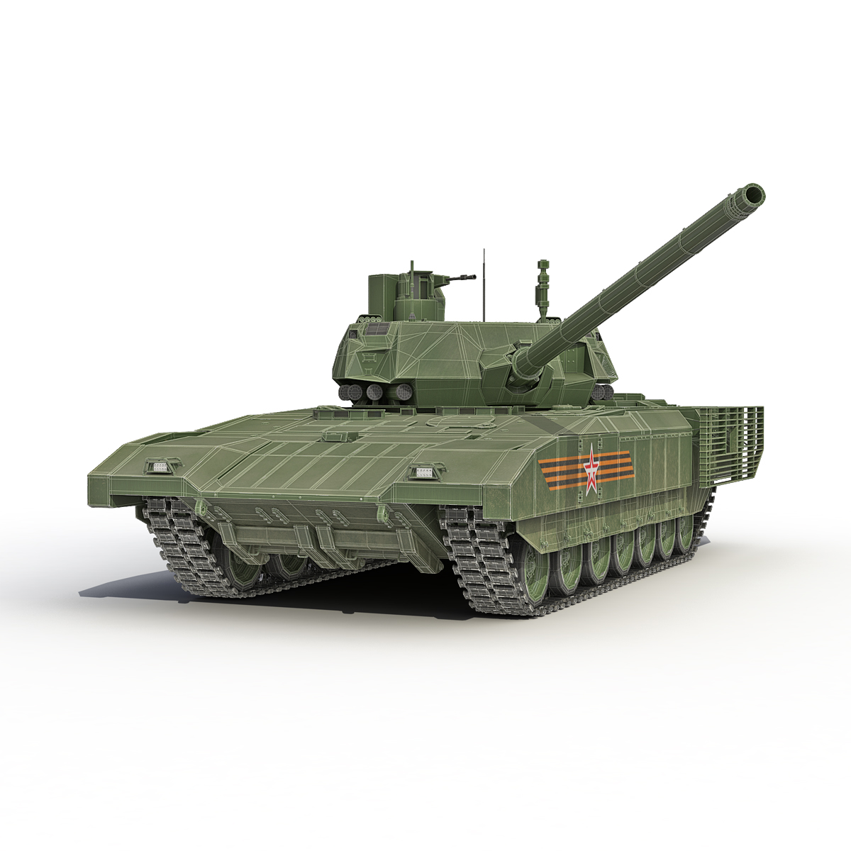 3D Russian Main Battle Tank T-14 Armata Rigged model