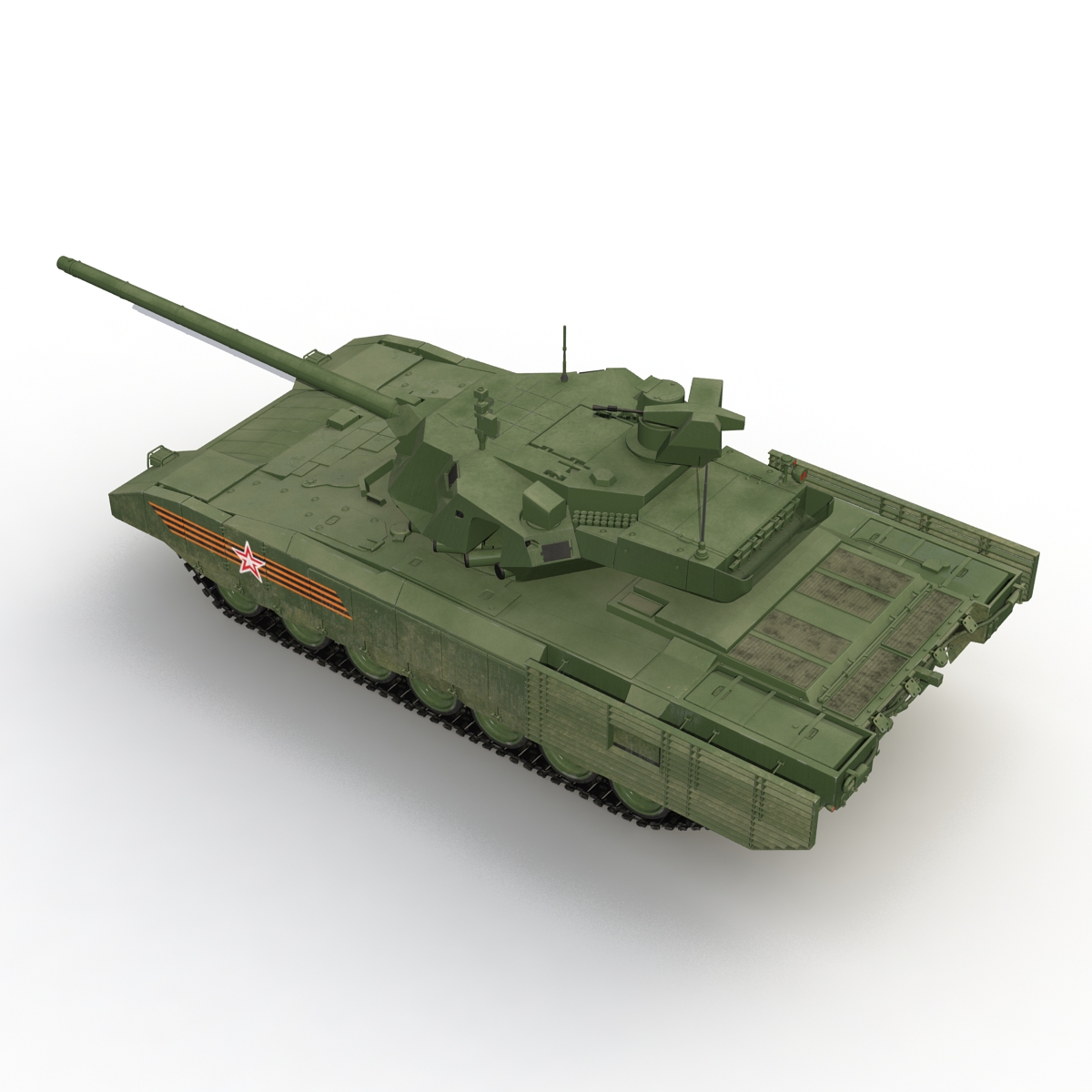 3D Russian Main Battle Tank T-14 Armata Rigged model