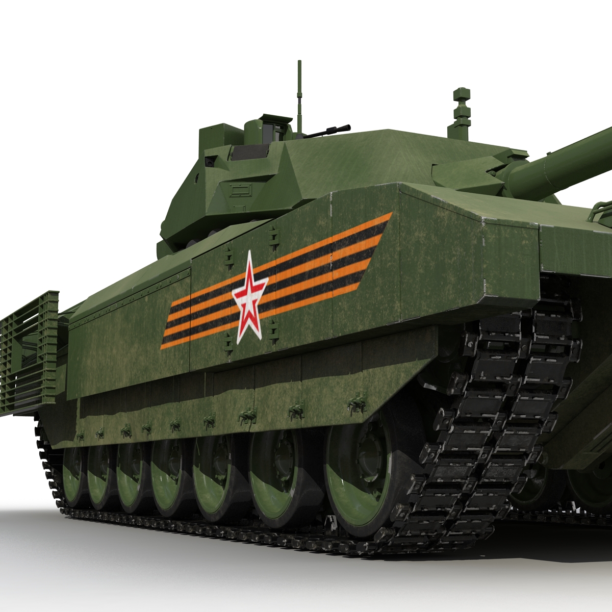 3D Russian Main Battle Tank T-14 Armata Rigged model