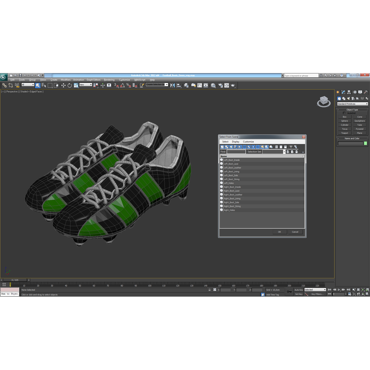 Football Boots 2 Green 3D