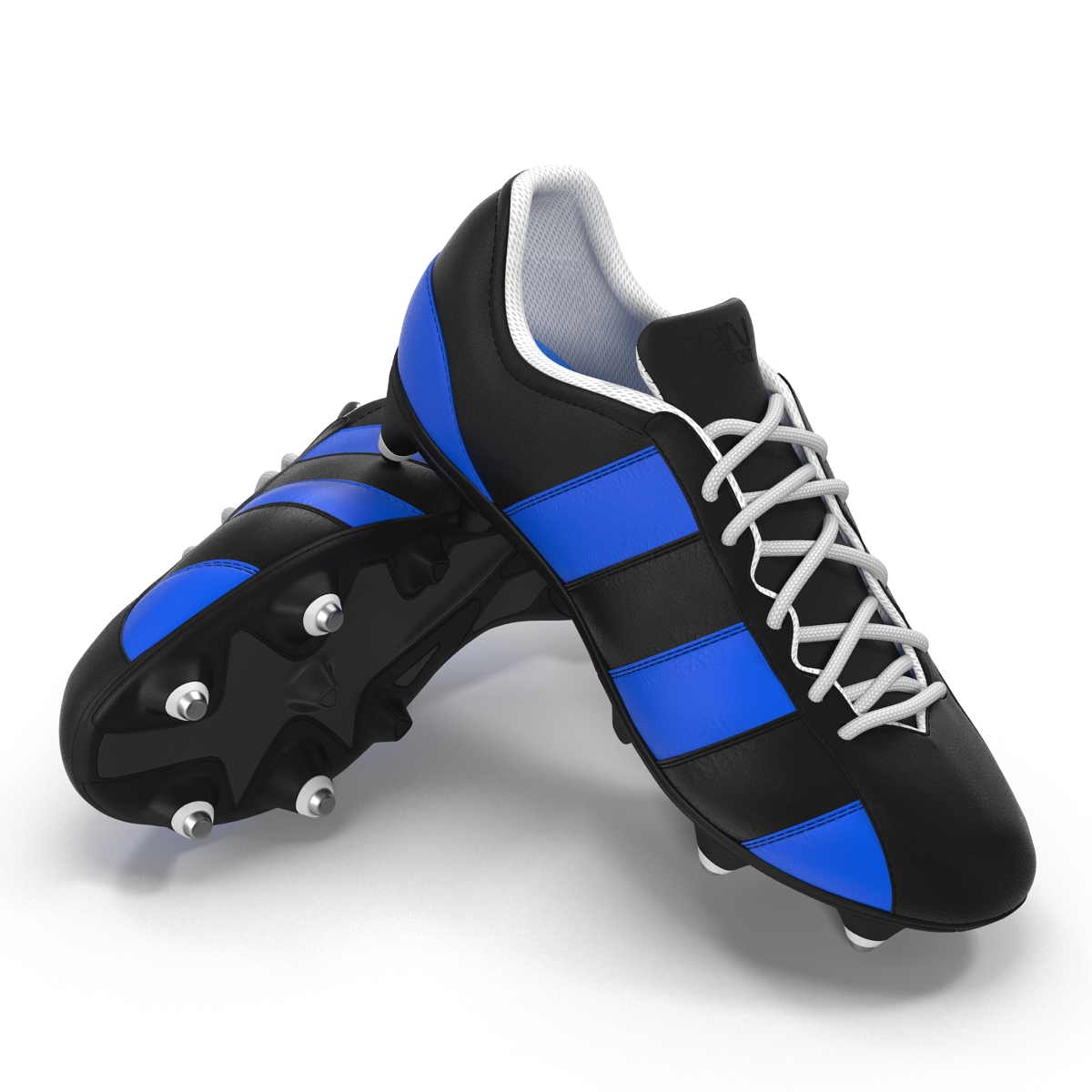 3D Football Boots 2 Blue