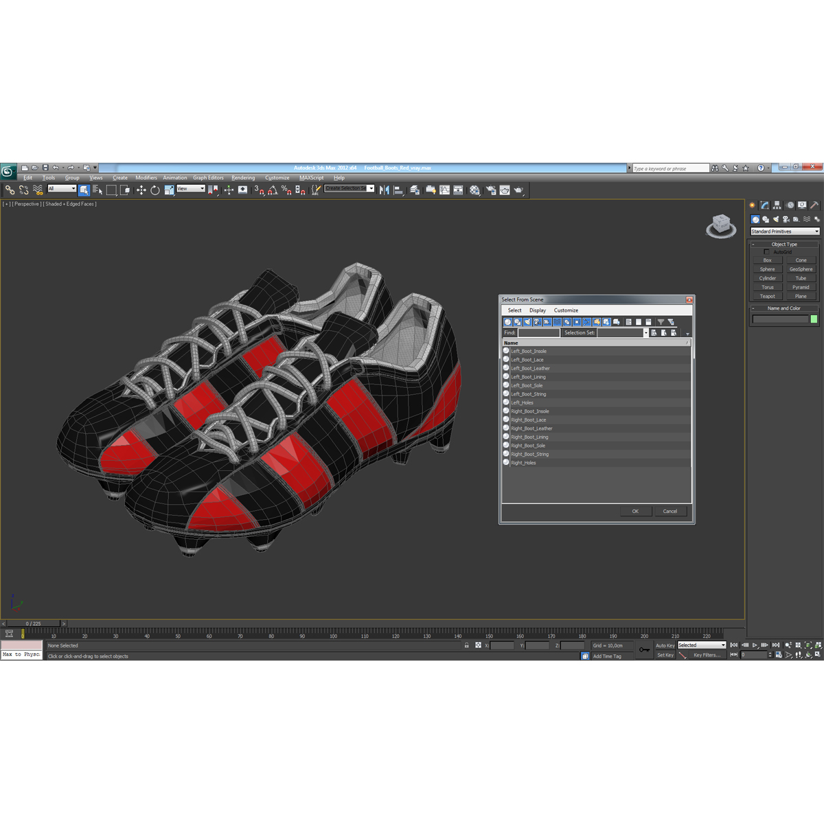 3D model Football Boots 2 Red