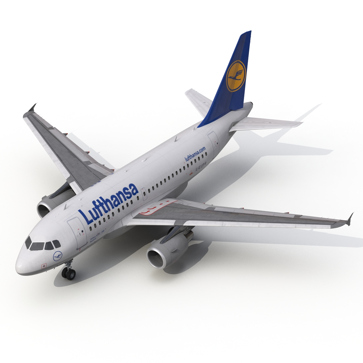 3D Airbus A318 Lufthansa