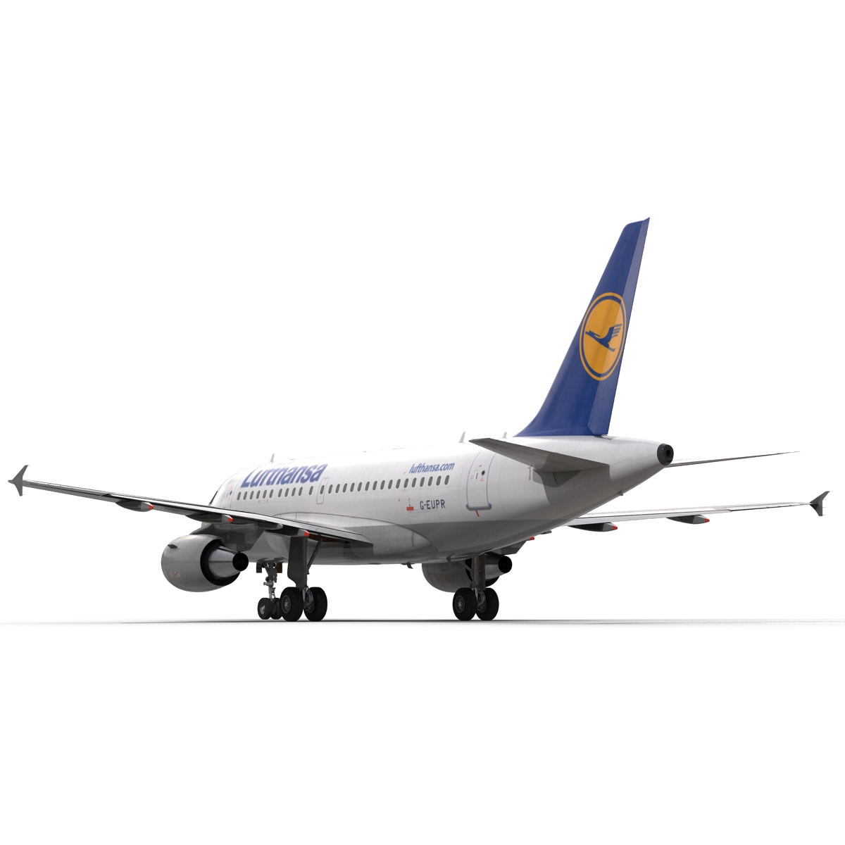 3D Airbus A318 Lufthansa