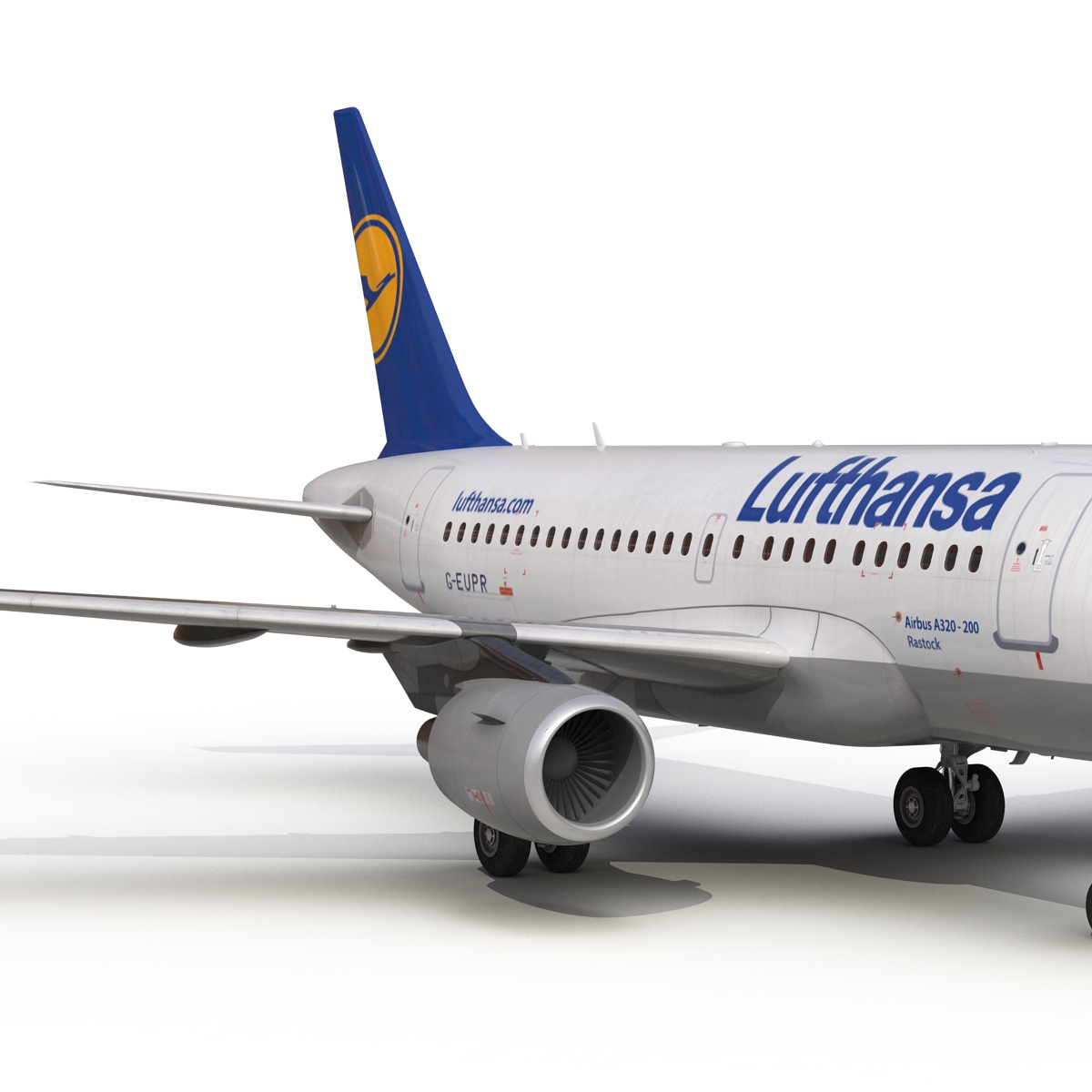 3D Airbus A318 Lufthansa