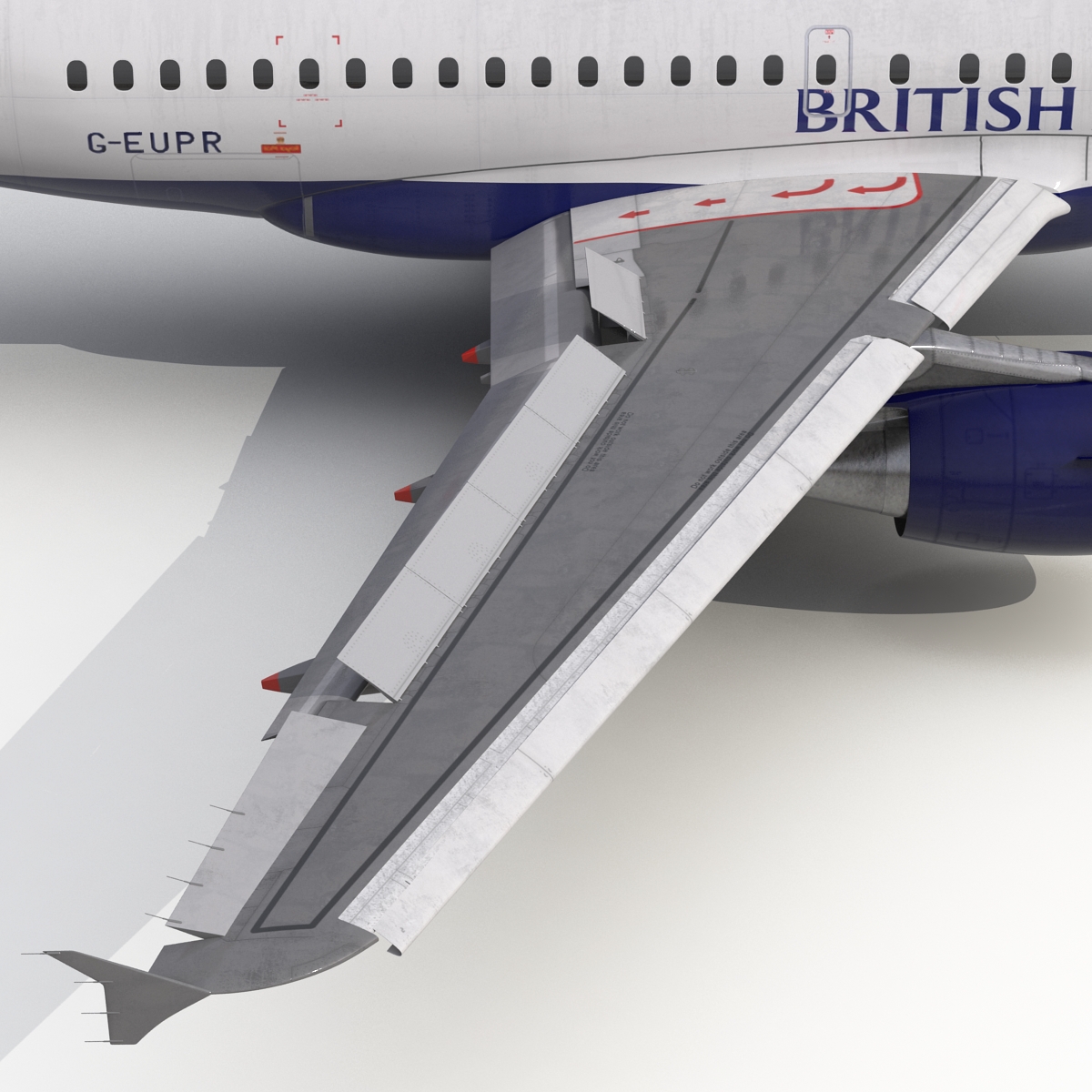 Airbus A318 British Airways Rigged 3D model