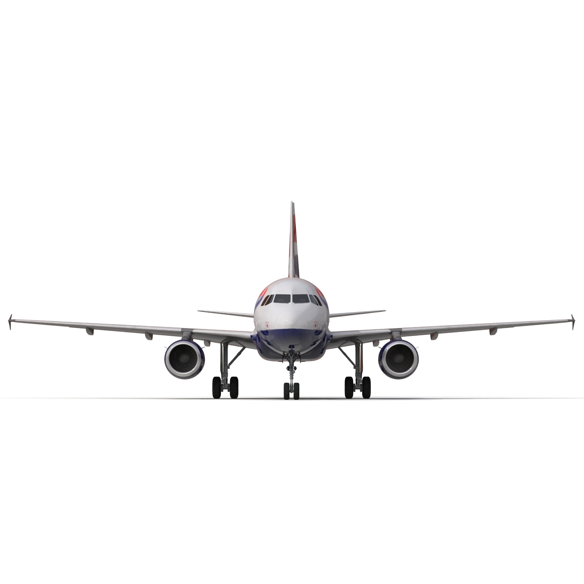 Airbus A318 British Airways Rigged 3D model