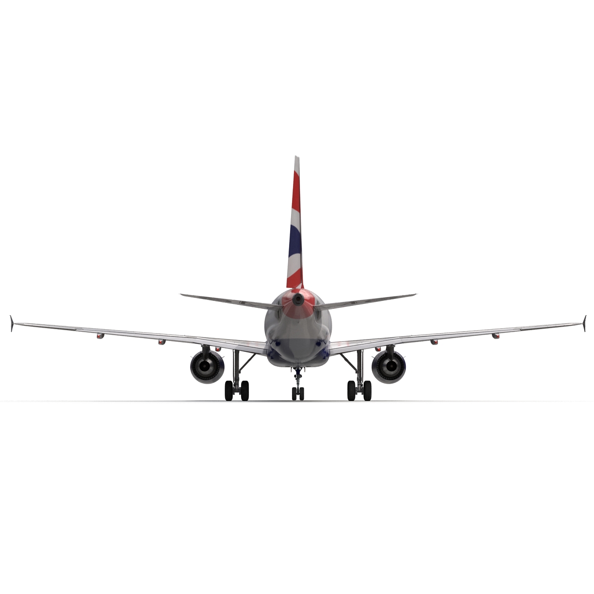 Airbus A318 British Airways Rigged 3D model