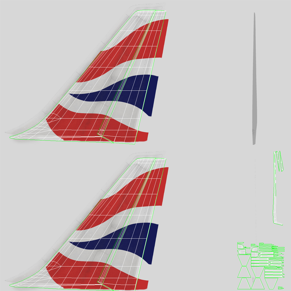 Airbus A318 British Airways Rigged 3D model