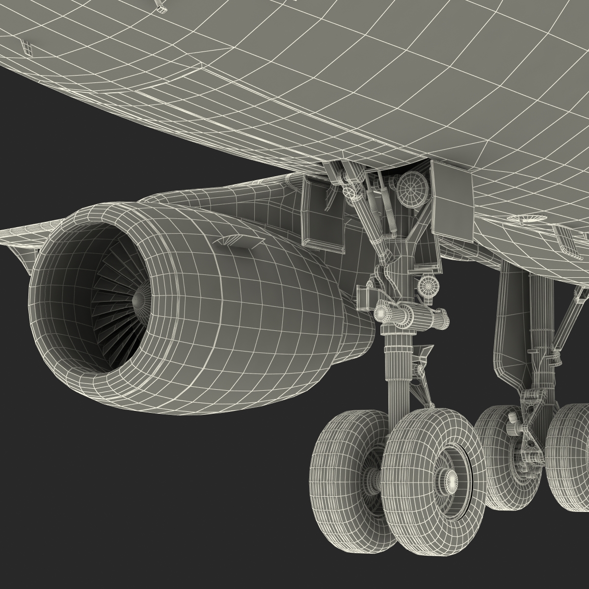 3D Airbus A318 Lufthansa Rigged model