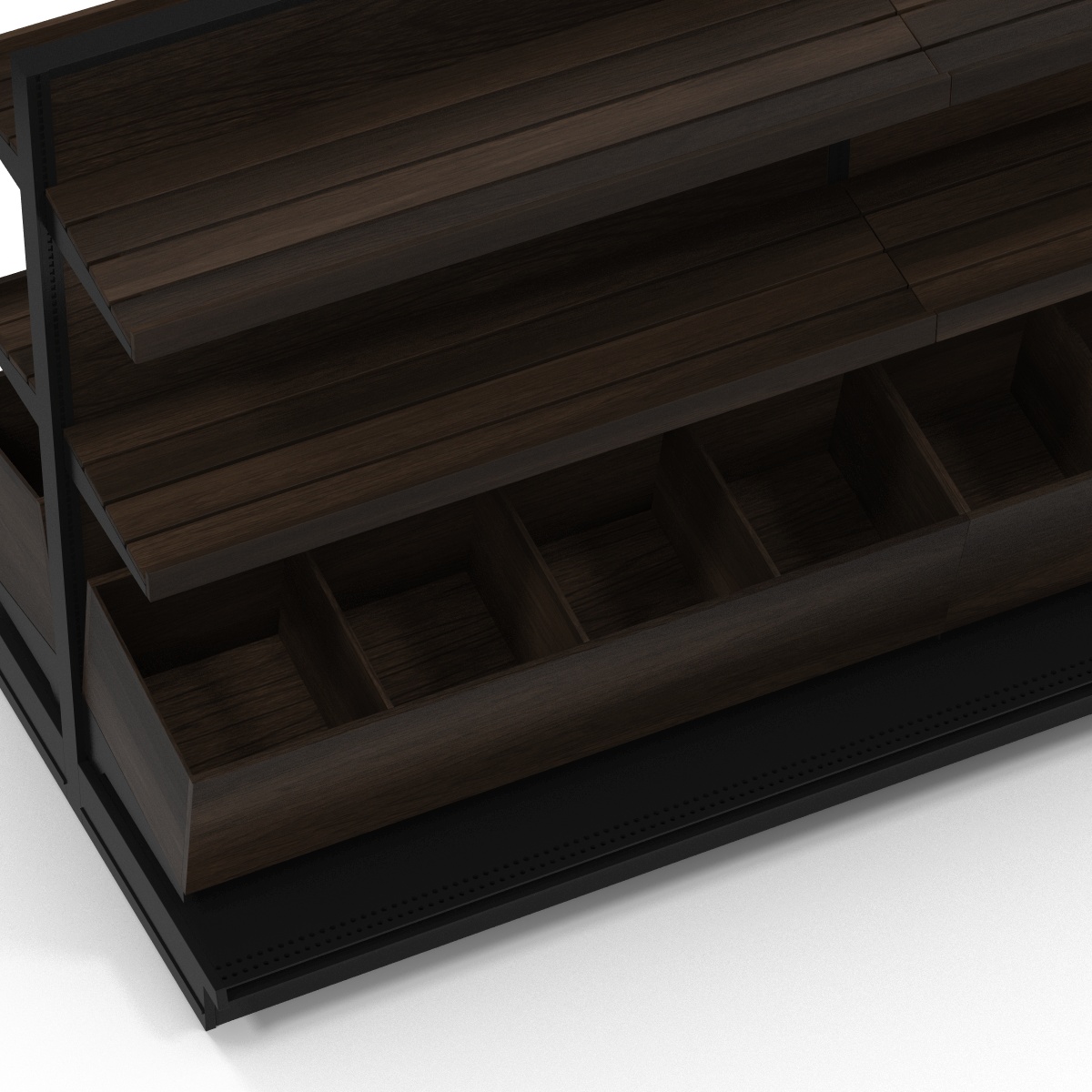 Bakery Display Shelves Dark 3D