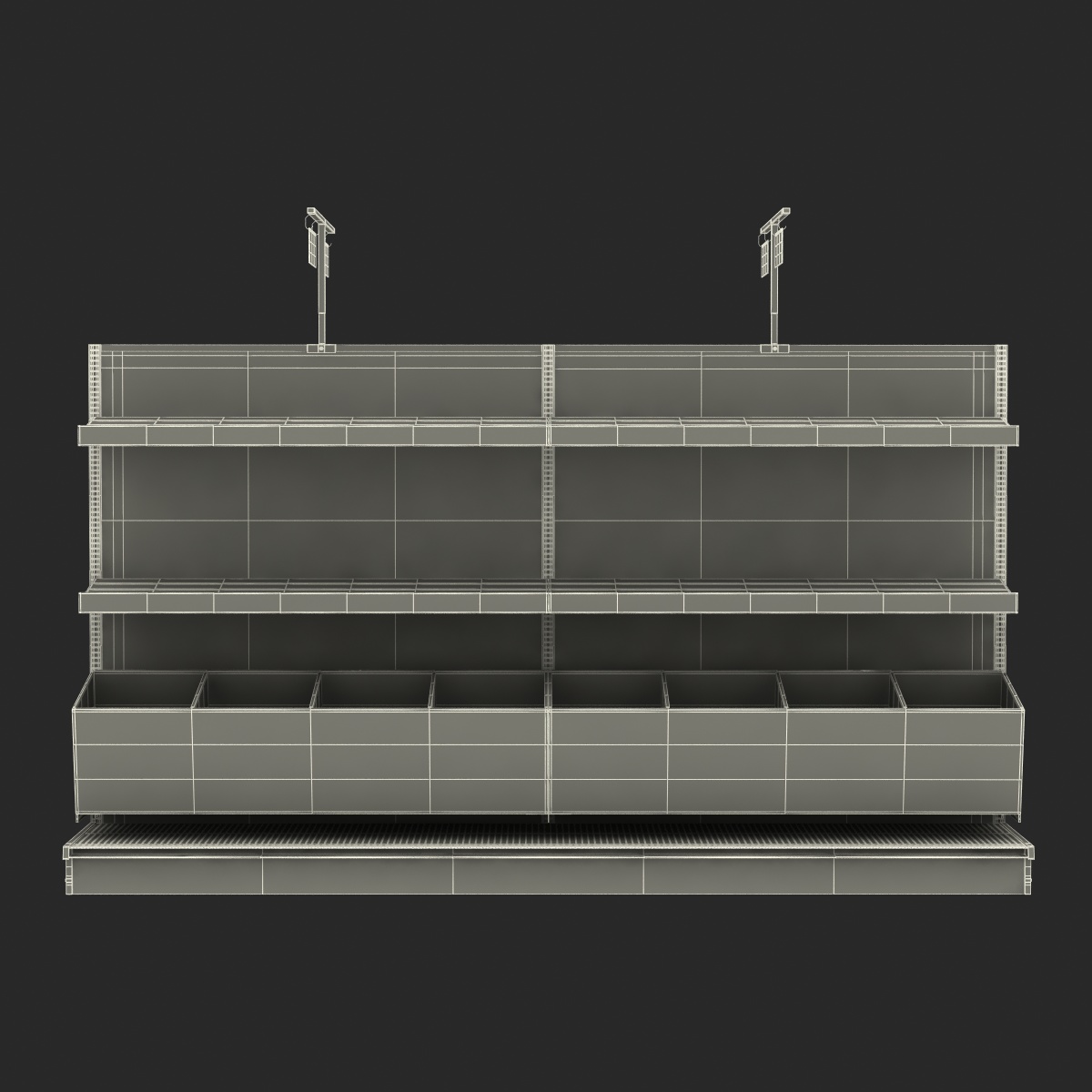 Bakery Display Shelves 3D