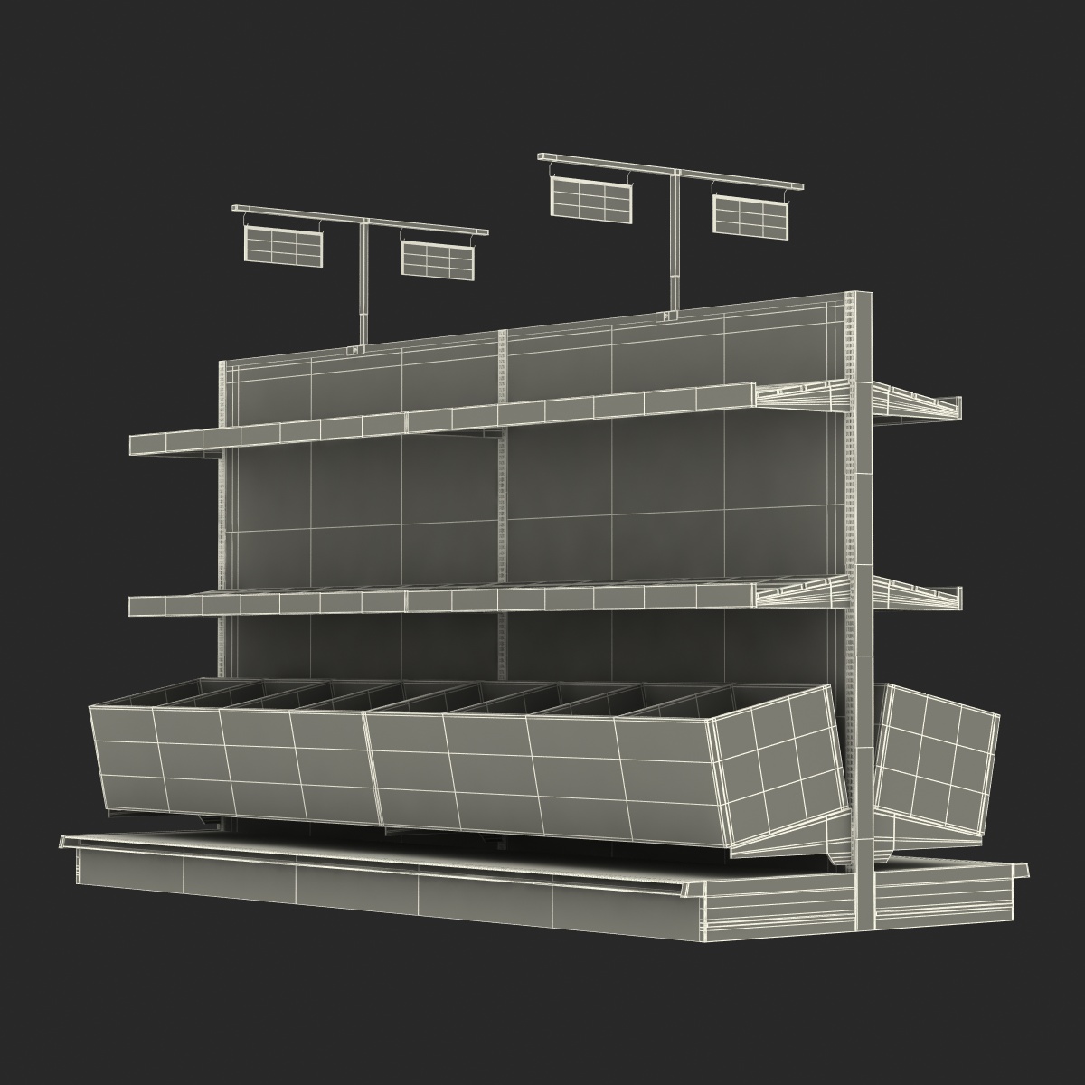 Bakery Display Shelves 3D