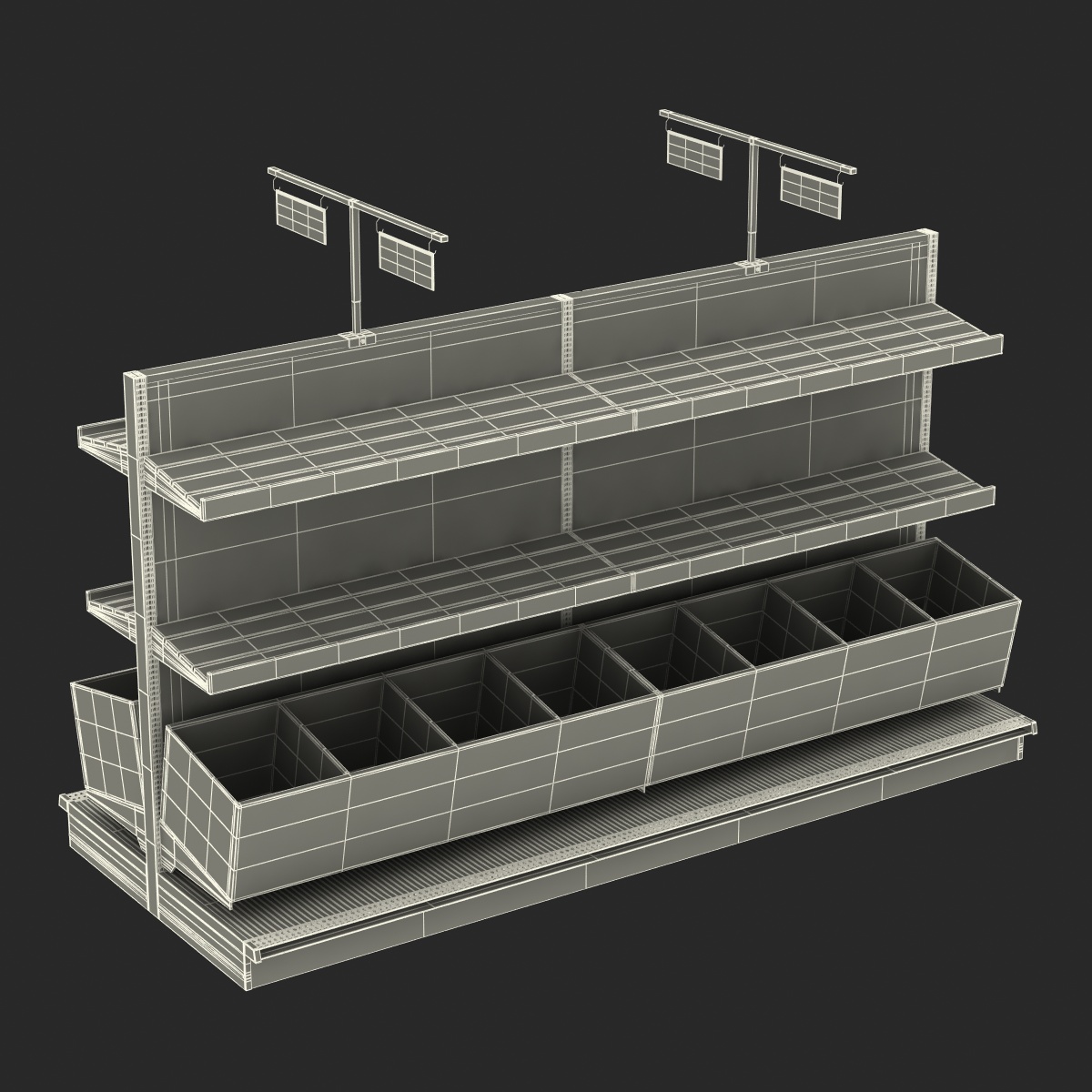 Bakery Display Shelves 3D