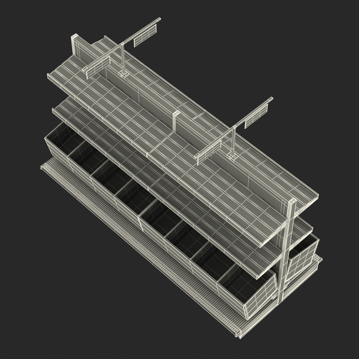 Bakery Display Shelves 3D