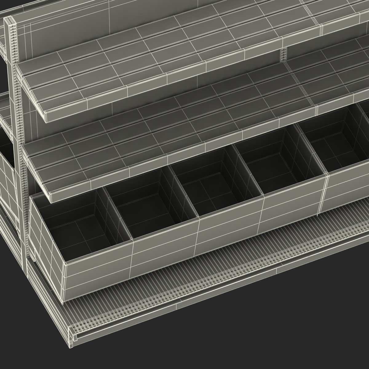 Bakery Display Shelves 3D