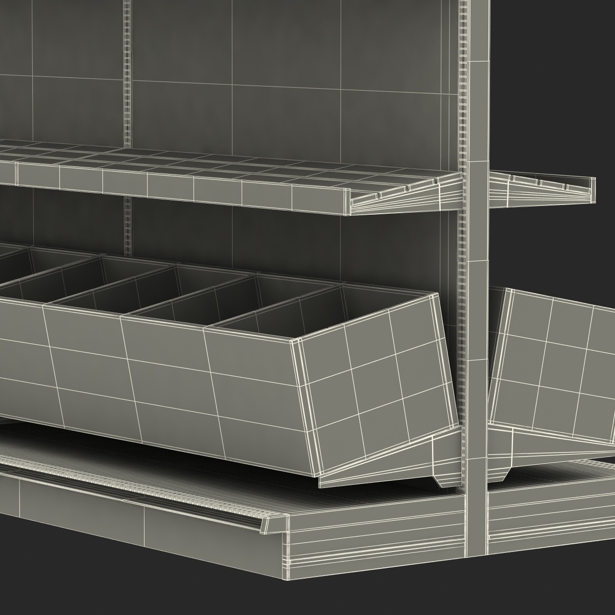 Bakery Display Shelves 3D