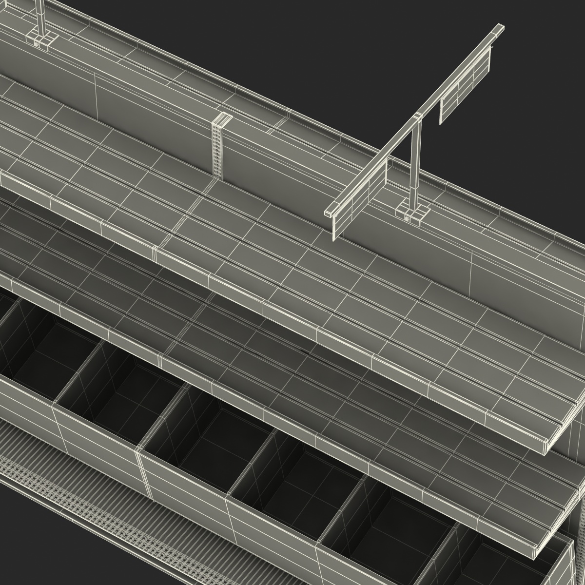 Bakery Display Shelves 3D