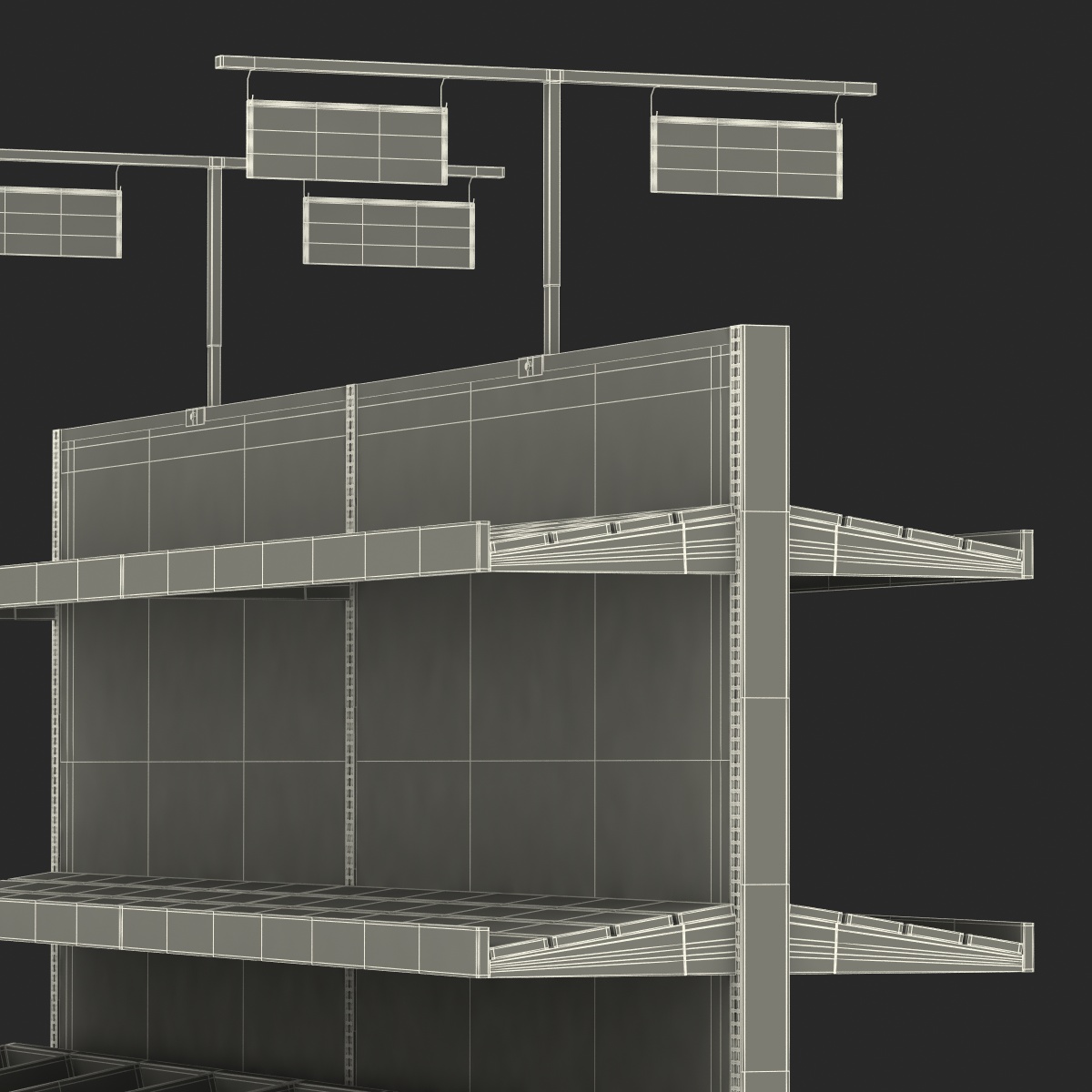 Bakery Display Shelves 3D