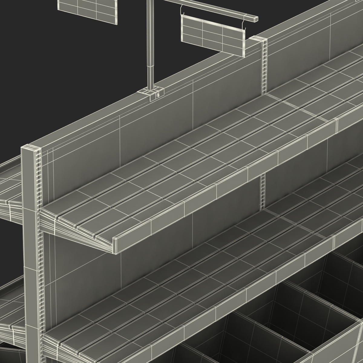 Bakery Display Shelves 3D