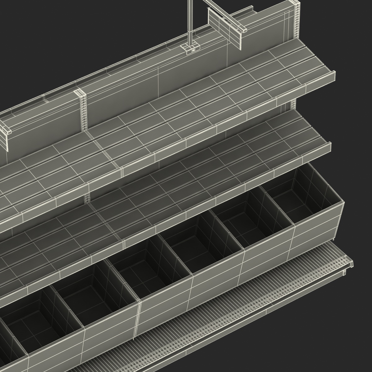 Bakery Display Shelves 3D