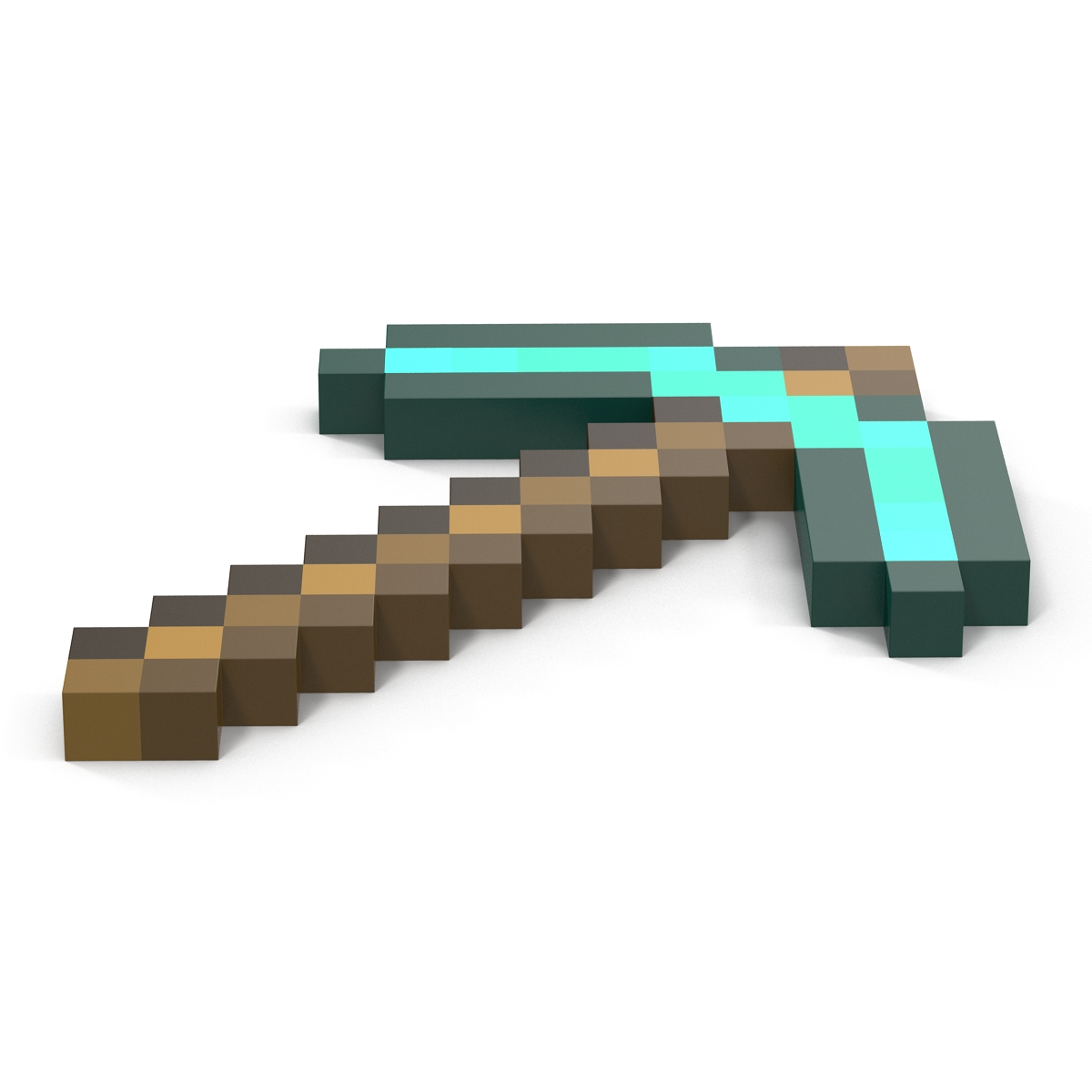 3D model Minecraft Pickaxe Diamond