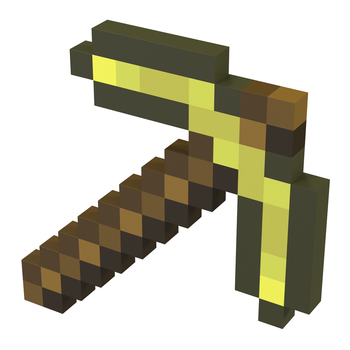 Minecraft Pickaxe Golden 3D model